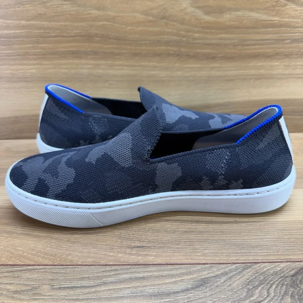 Rothys Original Sneaker Gray Camo Womens 5.5 Slip On Flats Comfort Slip On